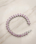 Pulsera Tennis de Plata 925 Italiana con Circonias Rosa