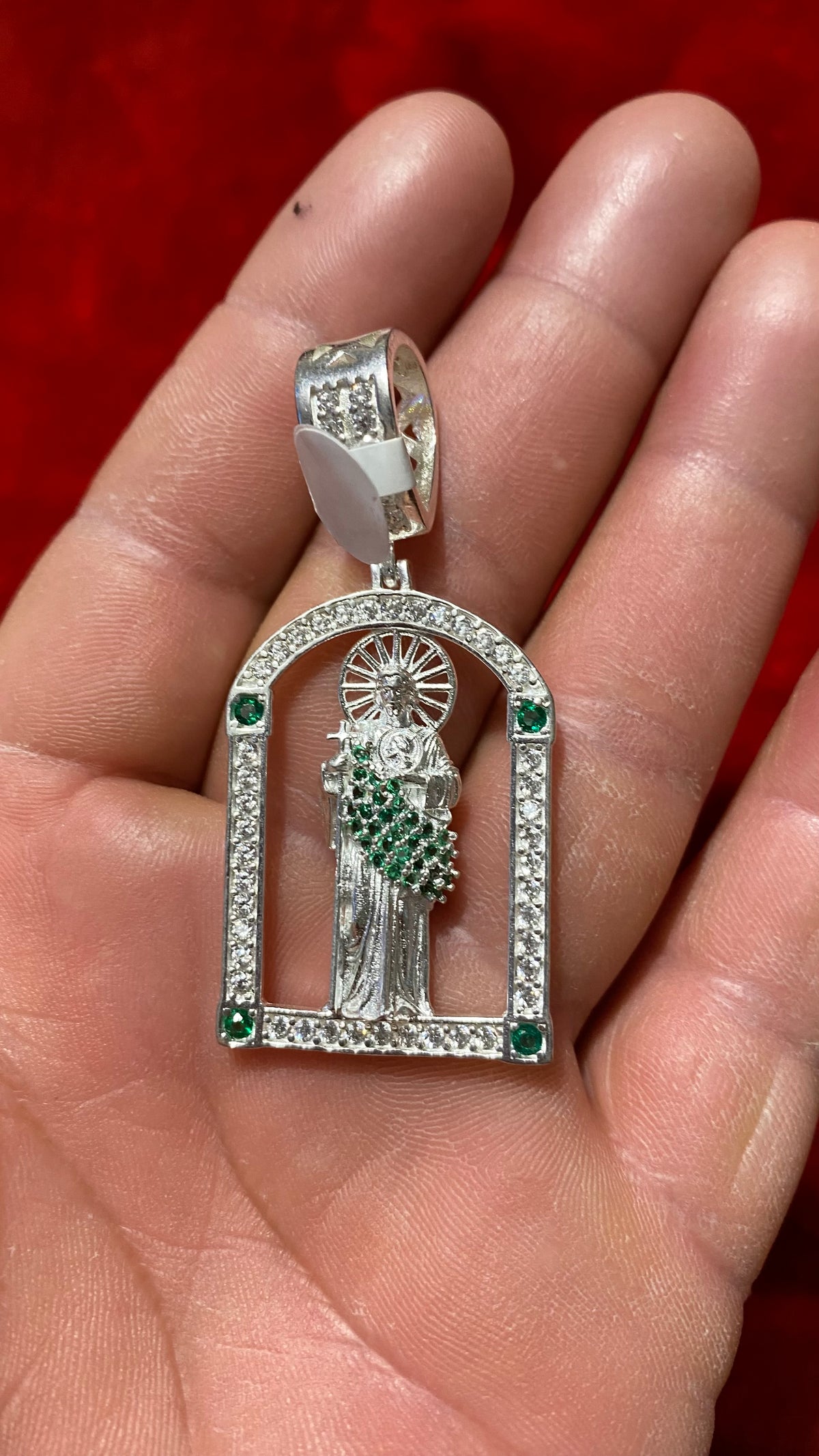 Dije de San Judas Tadeo en Plata 925 Italiana – Edición Especial con Circonias