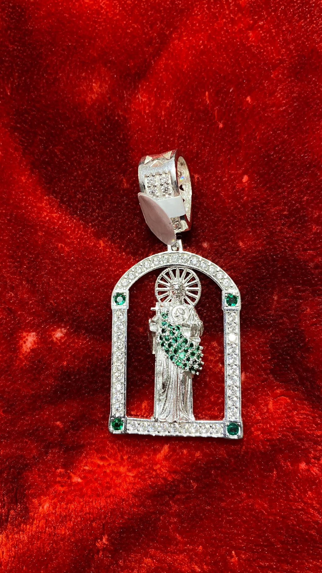 Dije de San Judas Tadeo en Plata 925 Italiana – Edición Especial con Circonias