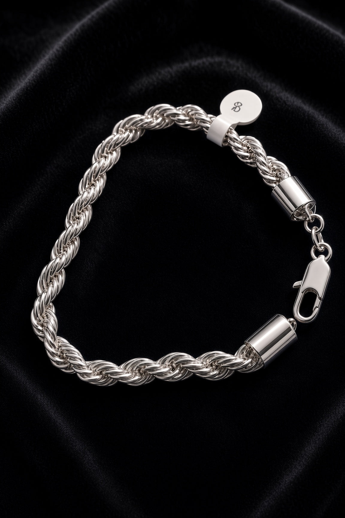 Pulsera Zine Tipo Cordón de Plata 925 Italiana Auténtica – 3.5 mm / 8"