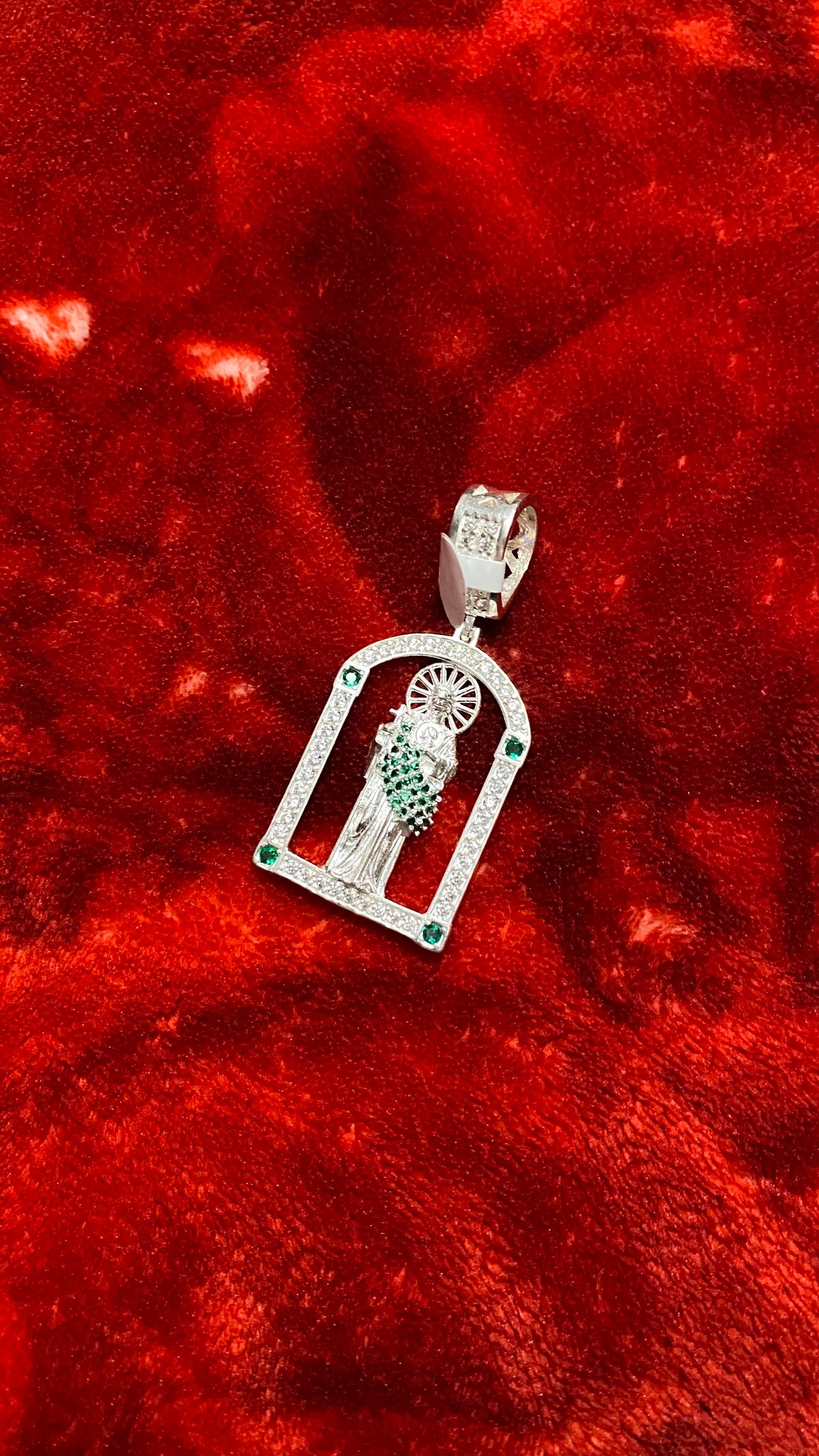 Dije de San Judas Tadeo en Plata 925 Italiana – Edición Especial con Circonias