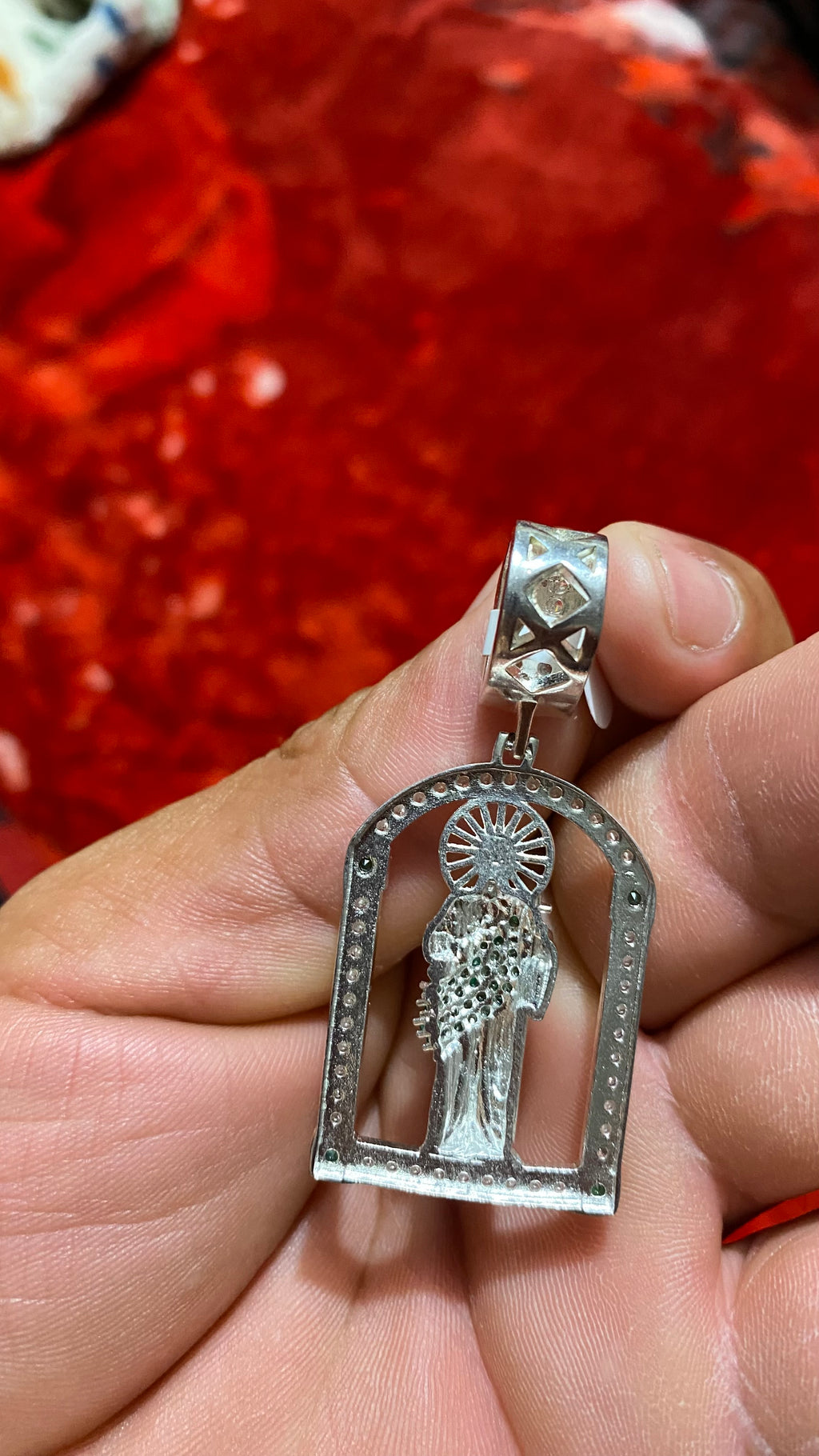 Dije de San Judas Tadeo en Plata 925 Italiana – Edición Especial con Circonias